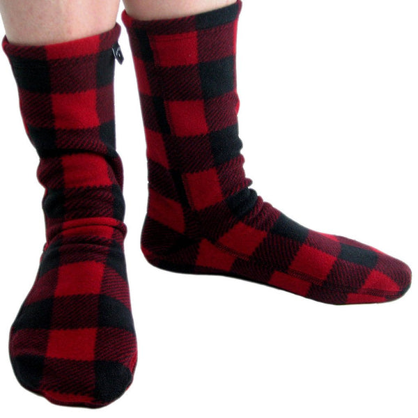Fleece socks | slipper socks | for men and women | buffalo plaid ...