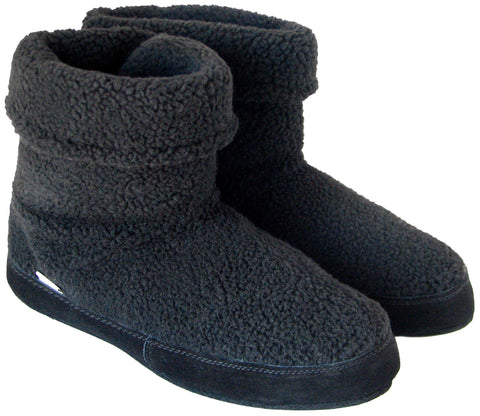 mens fleece slipper boots