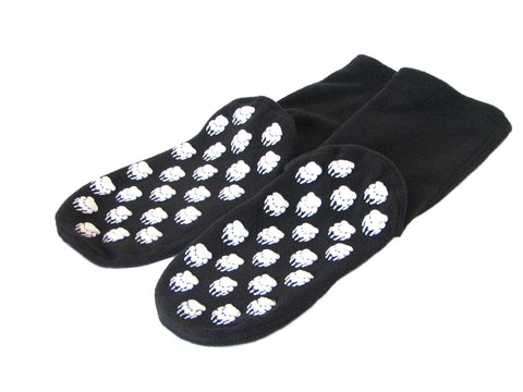 Fleece socks | slipper socks | for men and women | supersoft black ...