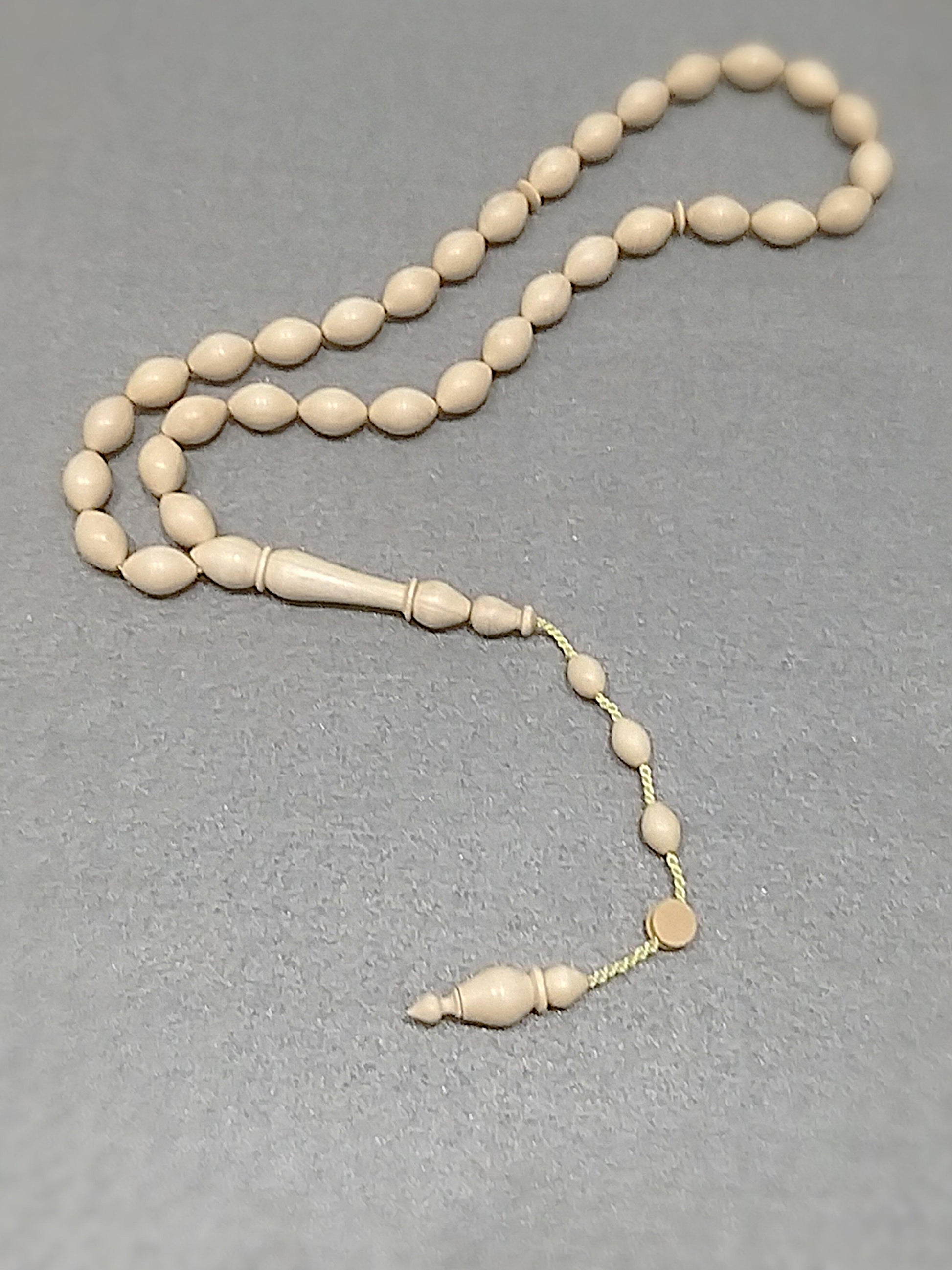Unique Master Crafted Natural Orange Tree Prayer Beads, Misbaha, Tesbih, Tasbih UK-163X - Luxury R Visible
