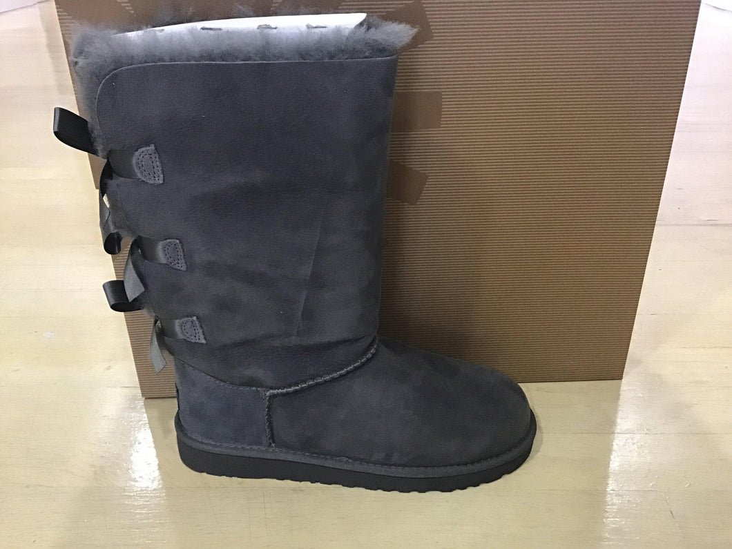 tall gray ugg boots with bows