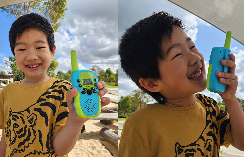 stay connected on adventures with our kids walkie talkie set