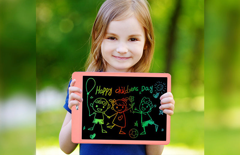 draw with our colorful LCD writing and drawing tablet