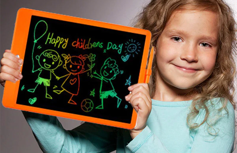 a-girl-drawing-her-greetings-on-her-tablet