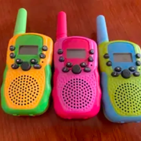 kids walkie talkie 3-piece set in 3 colors