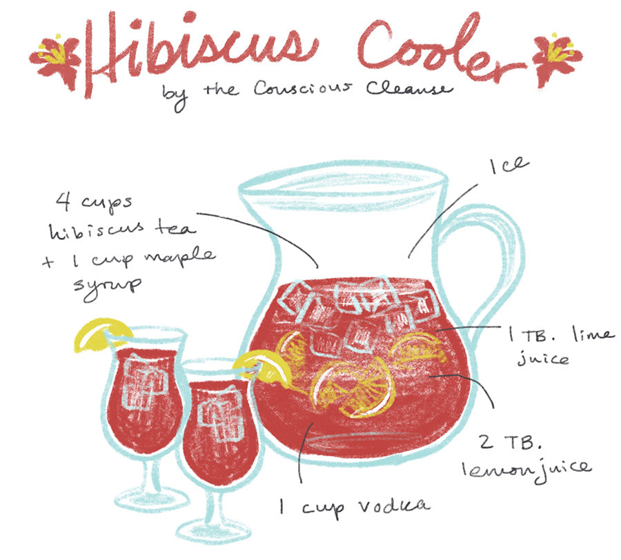 hibiscus cooler cocktail