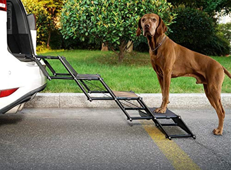 Dog Car Step Stairs Foldable - SUKI&SAMI Metal Frame Folding Dog Ramp