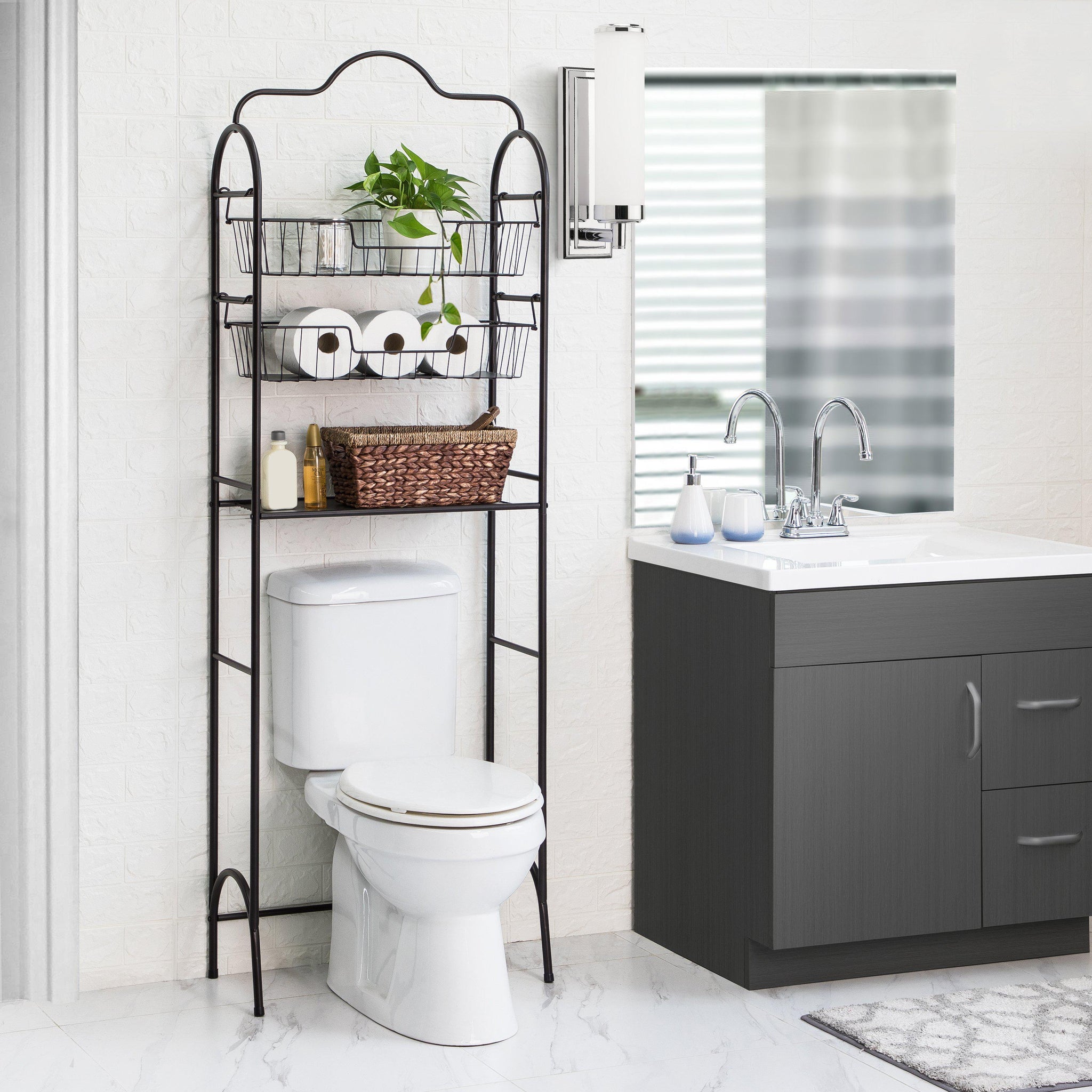 bathroom storage rack