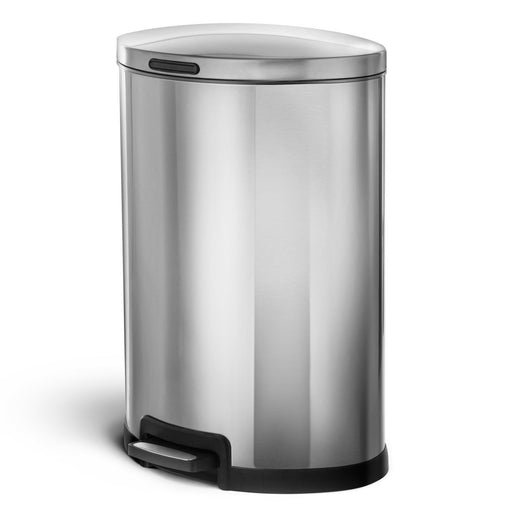 13 Gallon Kitchen Garbage Can Automatic Trash Can 13 Gallon Stainless Steel  Trash Can Touch Free Bathroom Trash Can with Lid for Bathroom, Kitchen