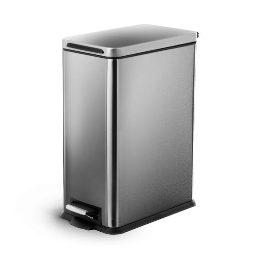 Home Zone Living 18.5 Gallon Kitchen Trash Can, Tall Stainless Steel  Liner-Free Body, 70 Liter Capacity, Silver, Virtuoso Series 