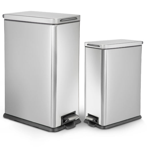 Kitchen Trash Can 8 Gallon and 1.3 Gallon Stainless Steel