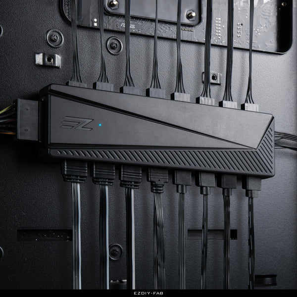 Forbyde risiko Kunstig ARGB PWM Fan Hub for PC Case Fan, 8 PWM Ports+8 ARGB Ports, 12V RGB/ 5 –  EZDIY-FAB