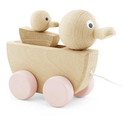 Wooden Pull Along Toy Duck With Duckling - Georgia - Fauve + Co