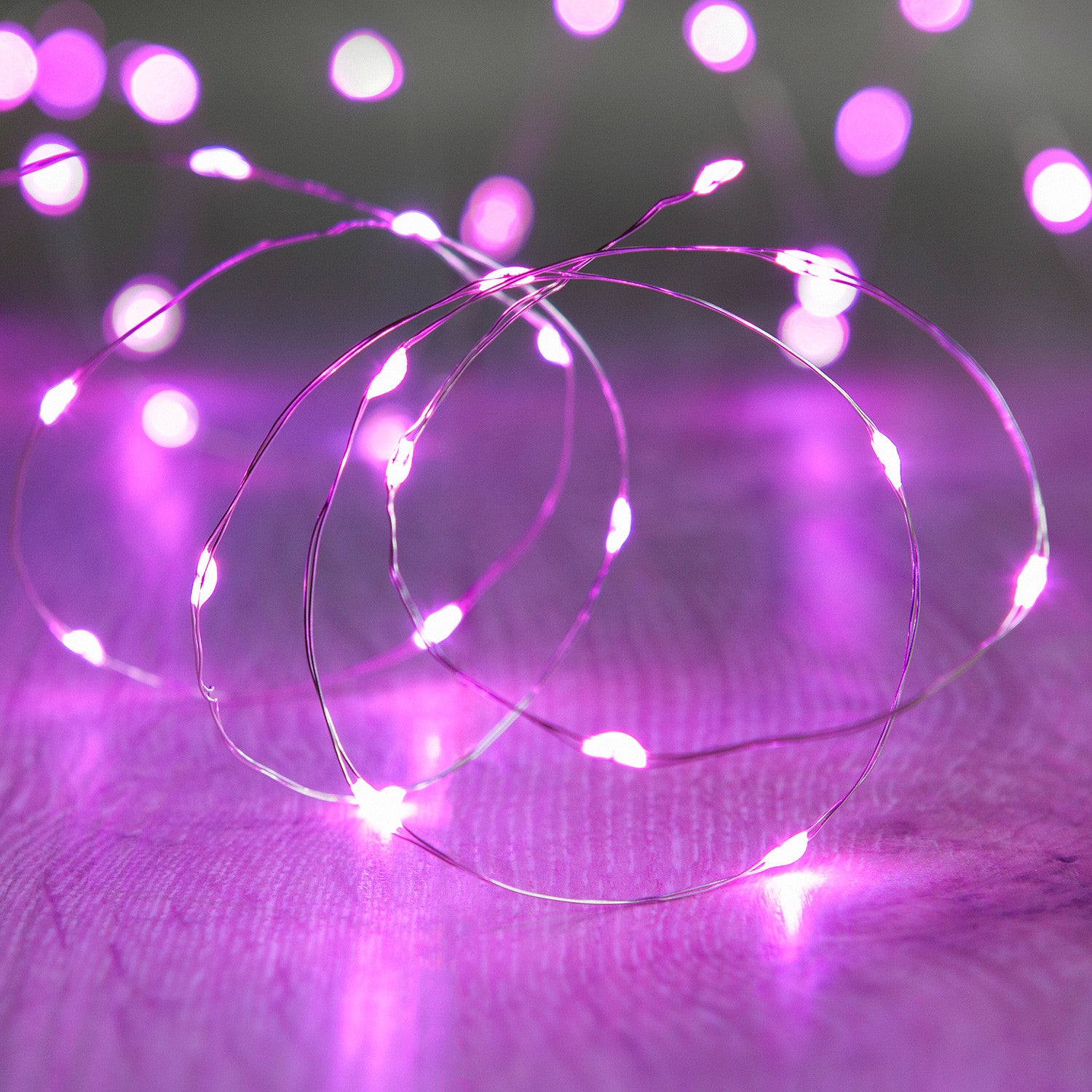 20 Pink Led Micro Battery Fairy Lights Lights4fun Co Uk