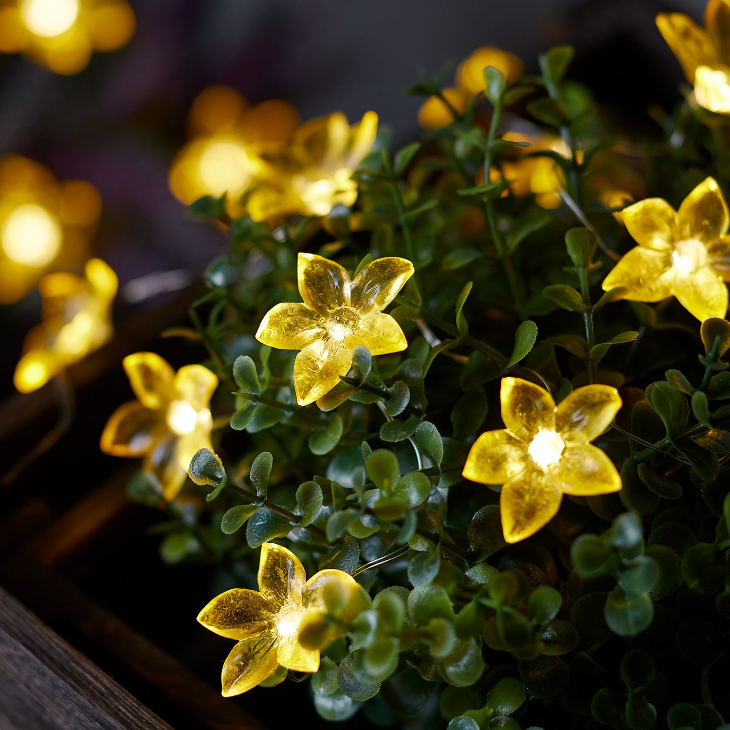 Photos - Fairy Lights Micro 20 Yellow Flower Outdoor   