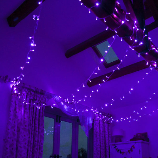 Core Connect 60m 600 Purple Connectable Fairy Lights Clear Cable ...