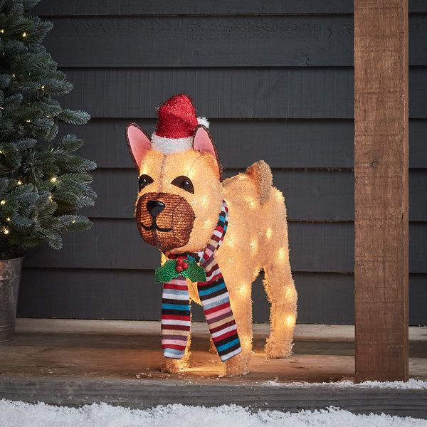 French Bulldog Christmas Figure | Lights4fun.co.uk