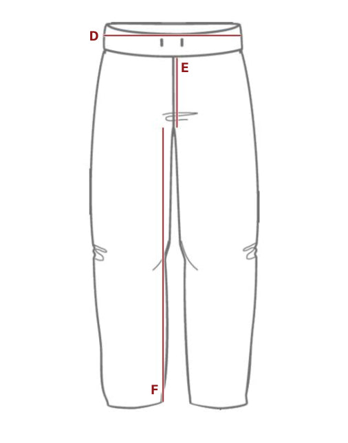 Open Bottom Sweatpants Size Guide Visual