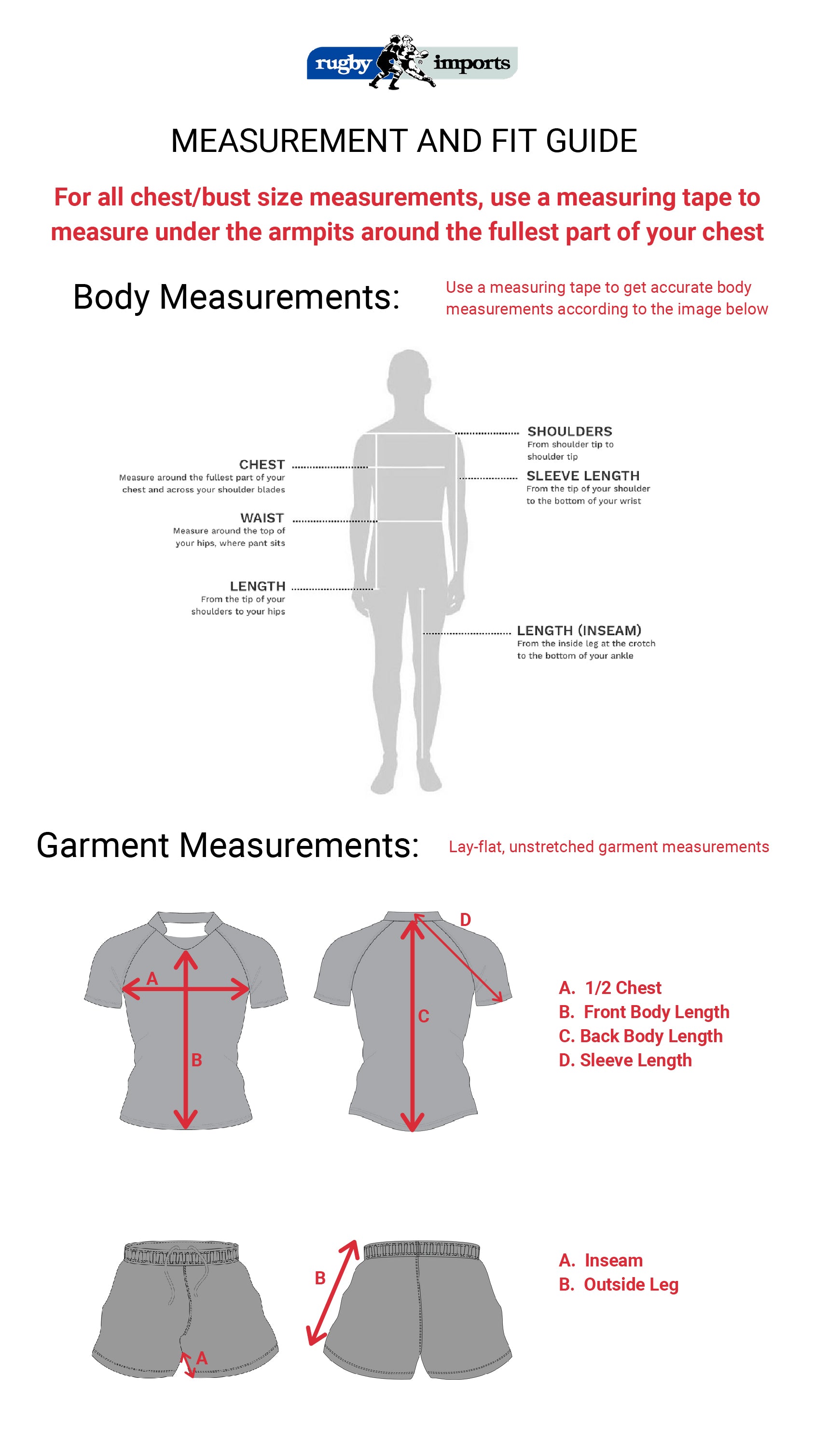 Measurement and fit guide