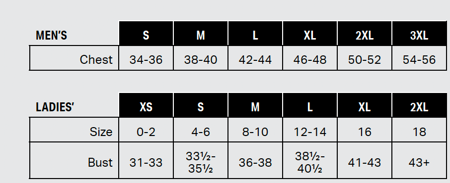 Under Armour Size Chart