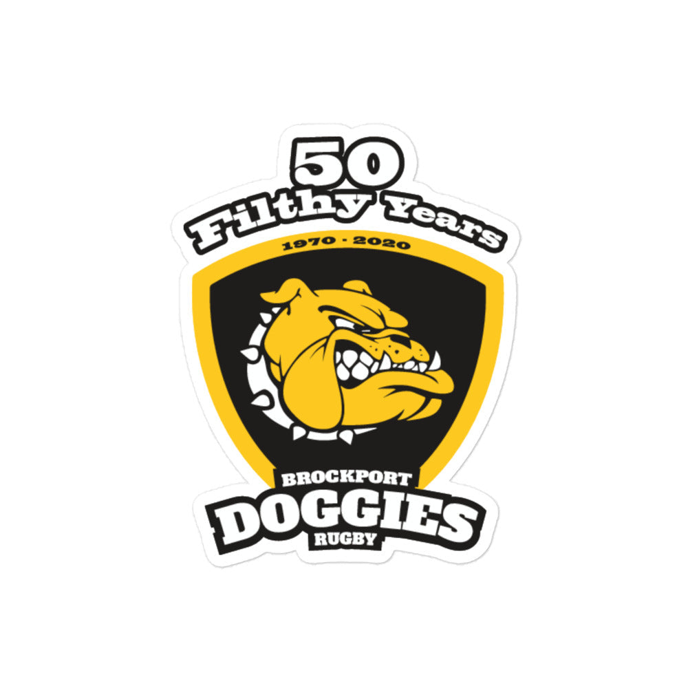 Brockport Doggies 50th Anniversary Stickers