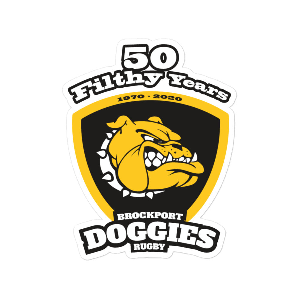 Brockport Doggies 50th Anniversary Stickers