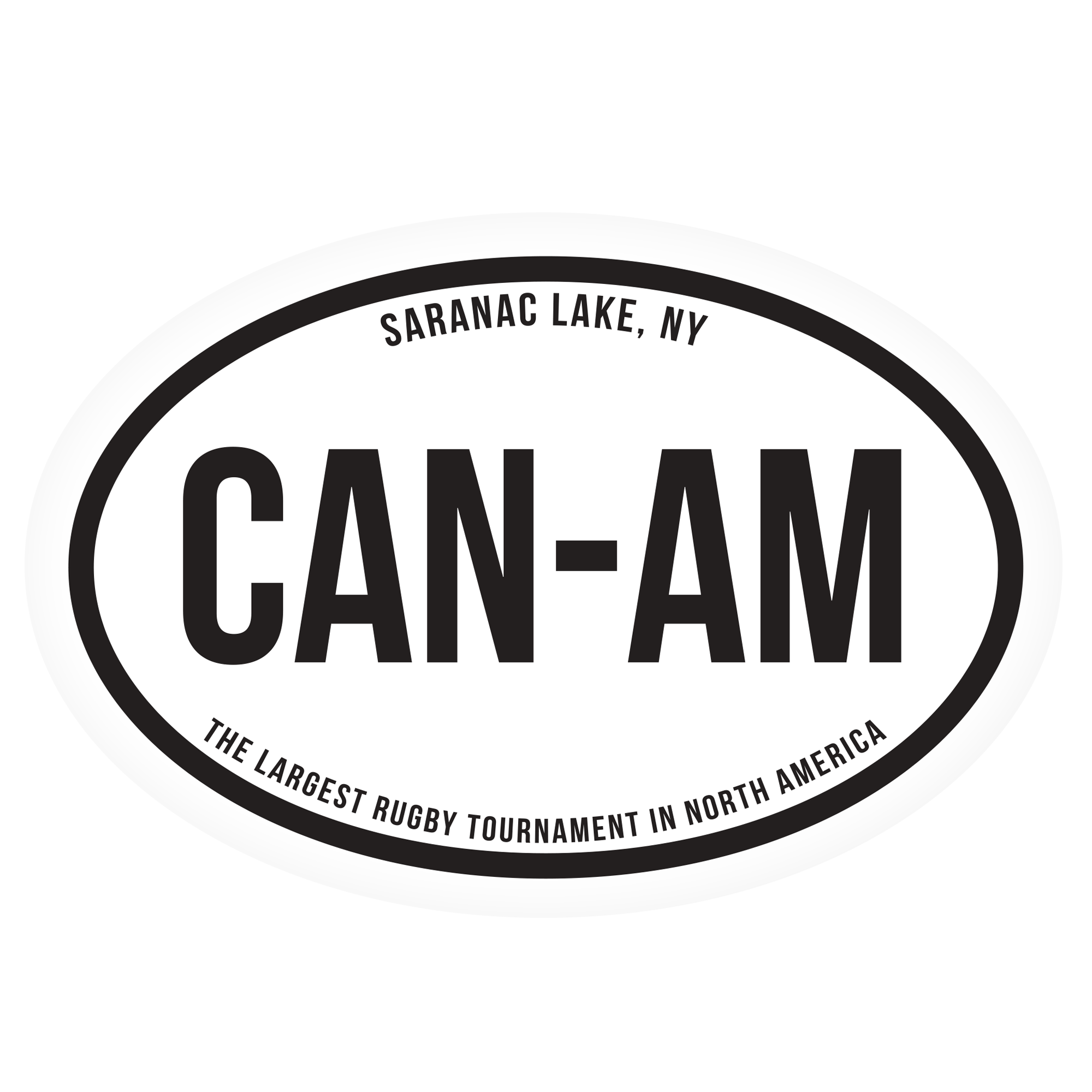 CAN-AM Rugby BW Oval Sticker