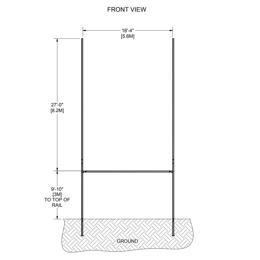 Kwik Goal Semi-Permanent Rugby Goalposts