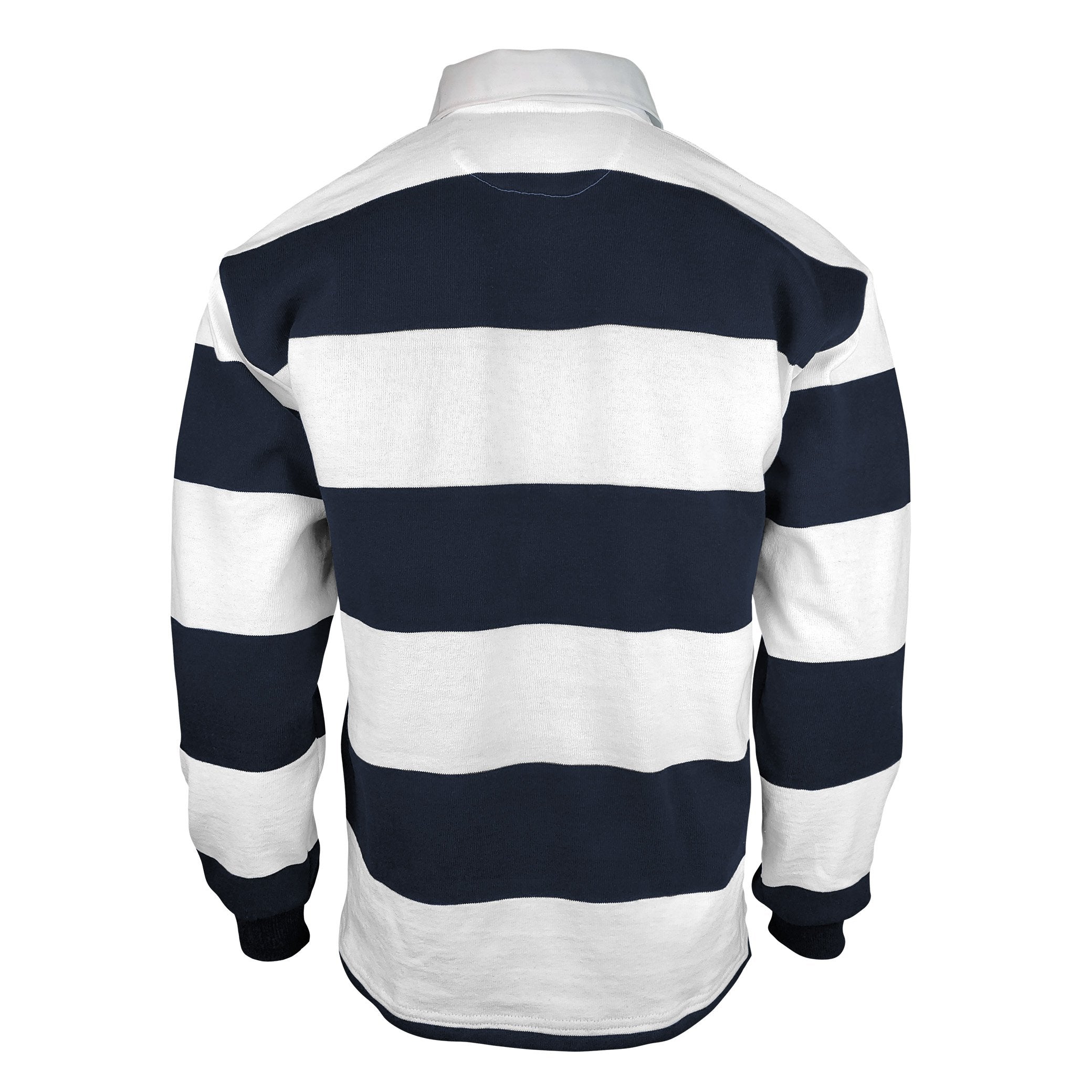 New Blue Traditional 4 Inch Stripe Rugby Jersey