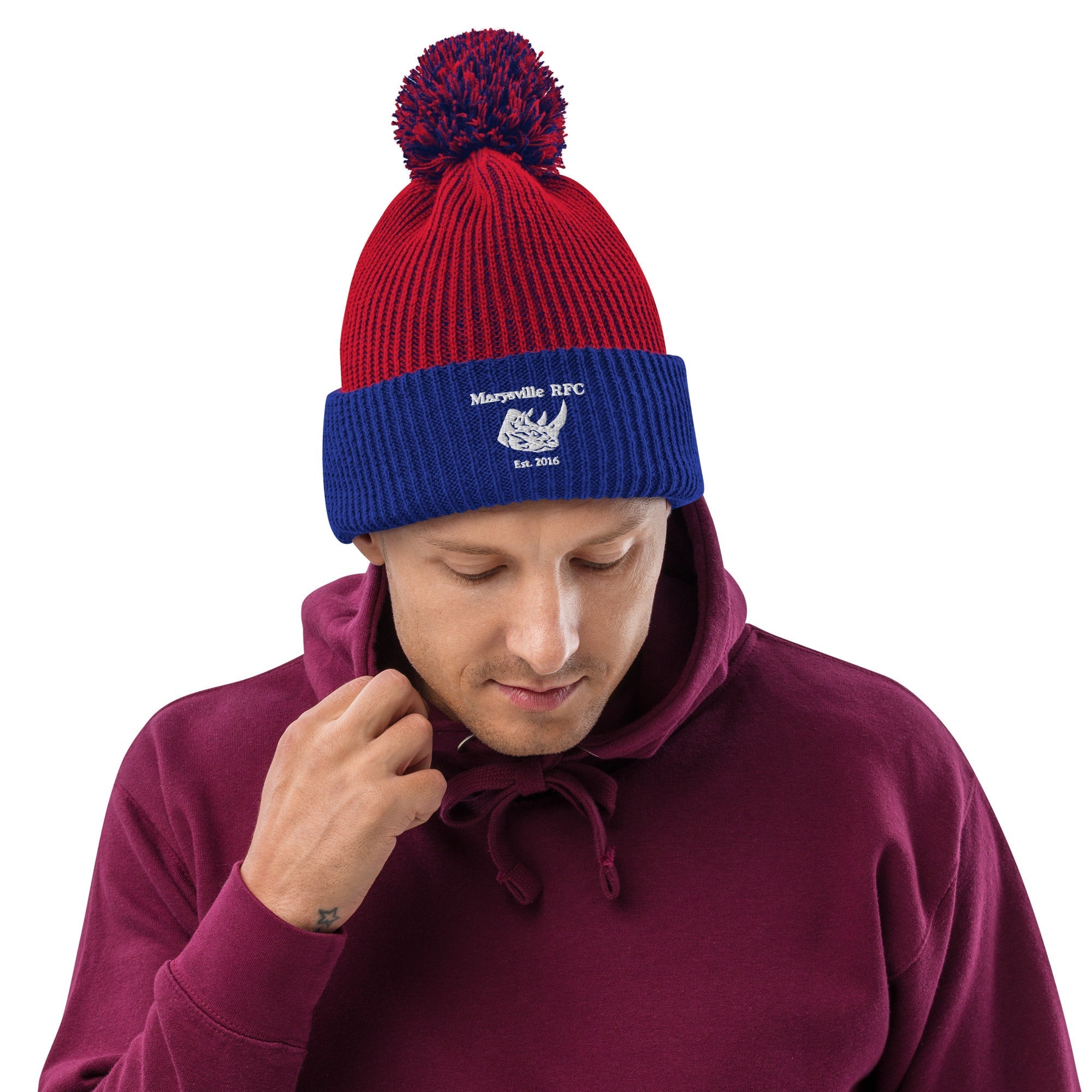 Marysville RFC Speckled Pom Beanie