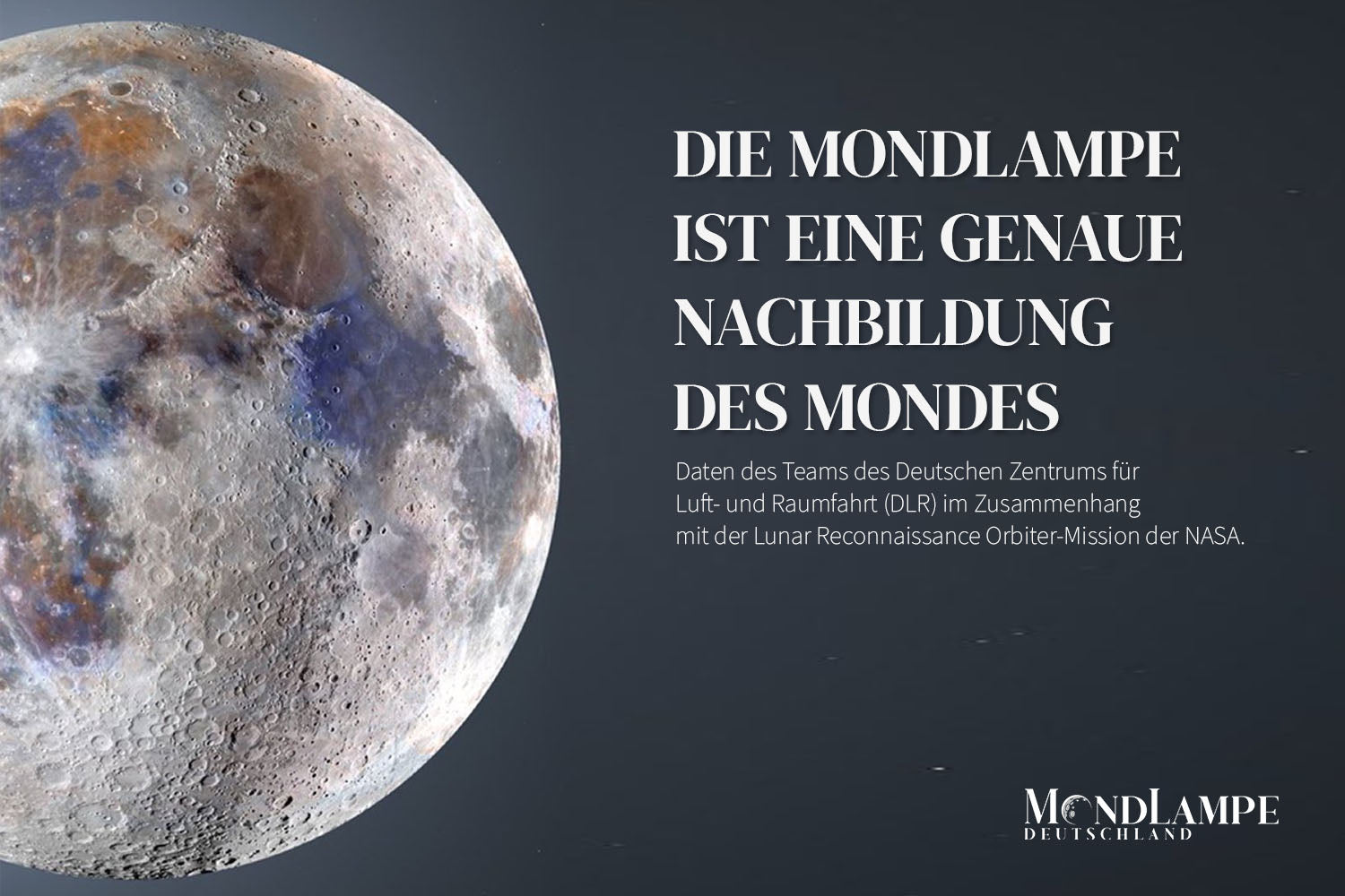 Mondlampe realistische Darstellung des Mondes