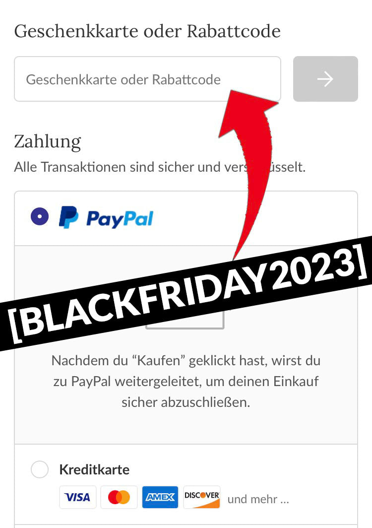 Wie Black Friday Rabattcode verwenden