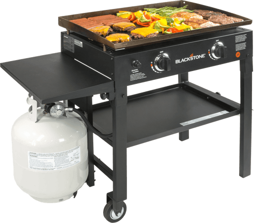 Blackstone Griddle Patio 28-Inch 2-Burner Freestanding Propane Gas  Commercial Style Flat Top Grill With Air Fryer - 1962