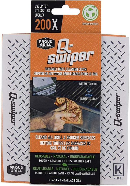 Proud Grill Q-Swiper Surface Cleaner Kit Brush & BBQ Cleaning Wipes