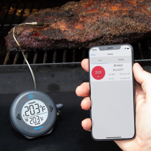 DOT Simple Alarm BBQ Grill Thermometer - Indigo Pool Patio BBQ