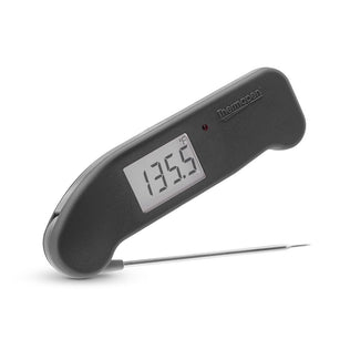 Square Dot Simple Alarm Thermometer | Blue | Includes Pro-Series High Temp Straight Penetration Probe | ThermoWorks