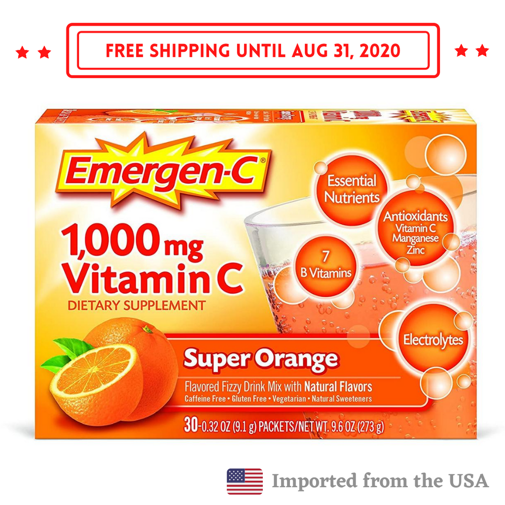 Emergen C Vitamin C 1000mg Super Orange 30 Packets Cod Available Cool Cops Ph