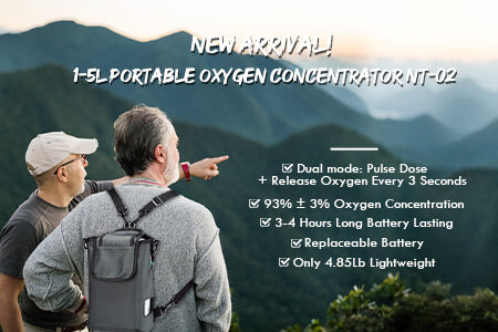 OXYGENSOLVE| NEW ARRIVAL PORTABLE OXYGEN CONCENTRATOR NT-02
