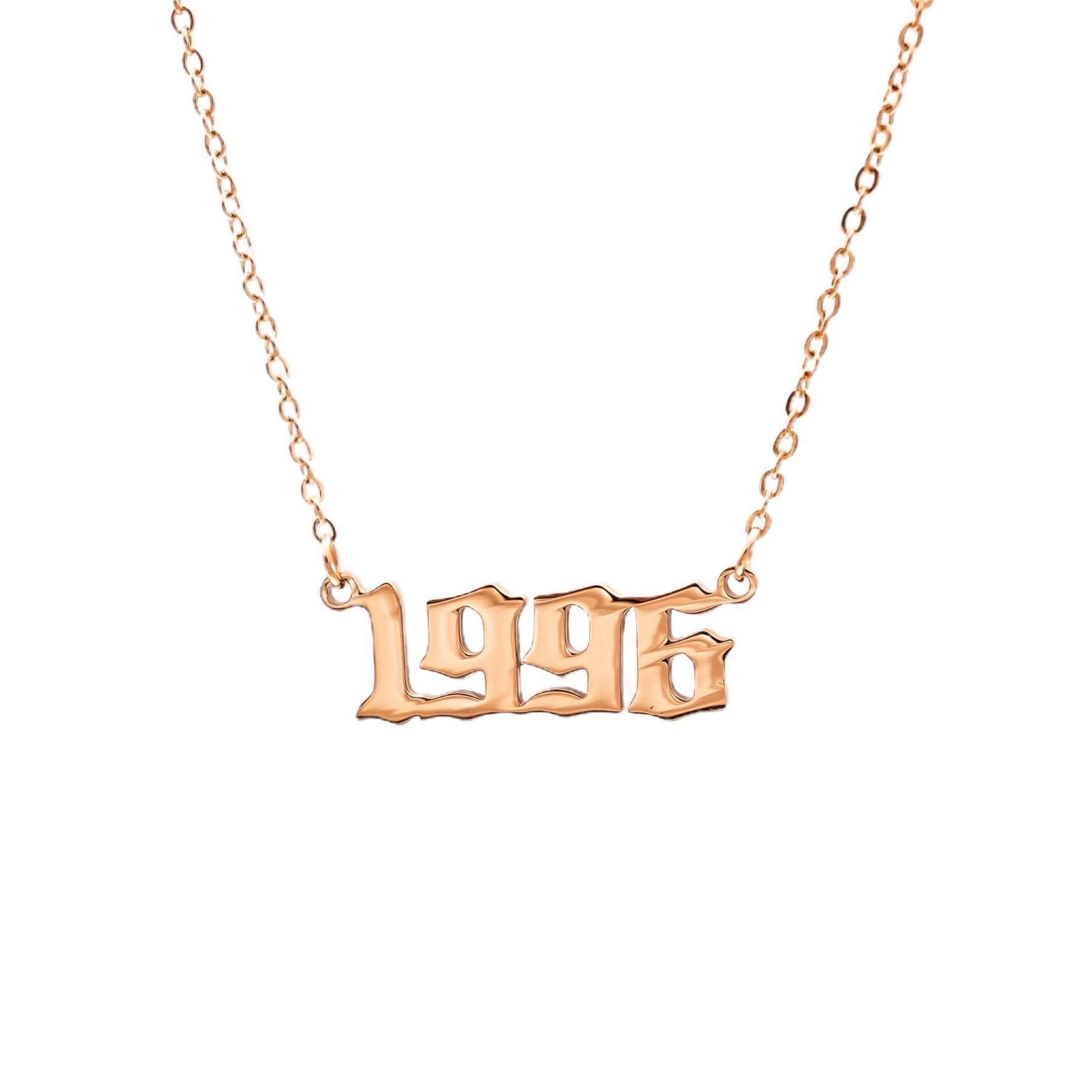 name and birth year necklace