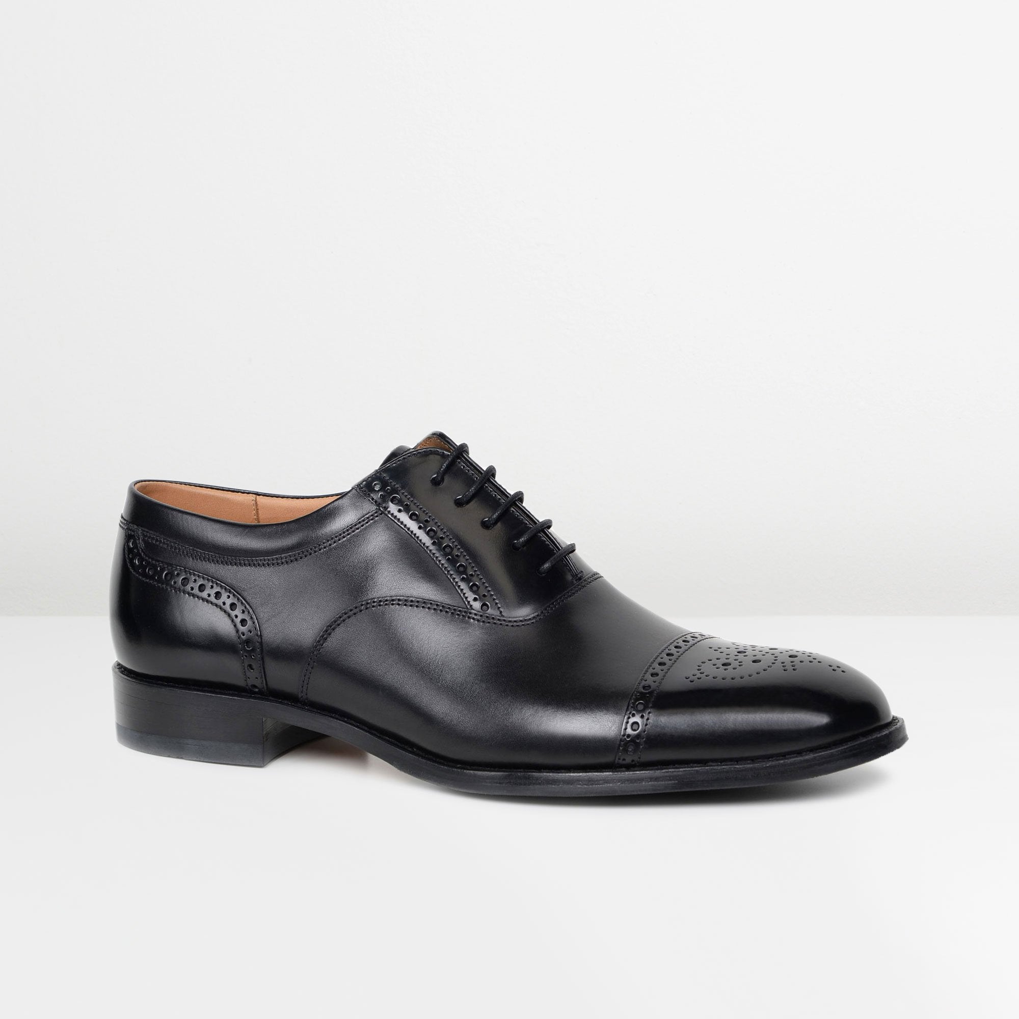 Black Woodstock Loake Oxford Brogues from Quarter & Last