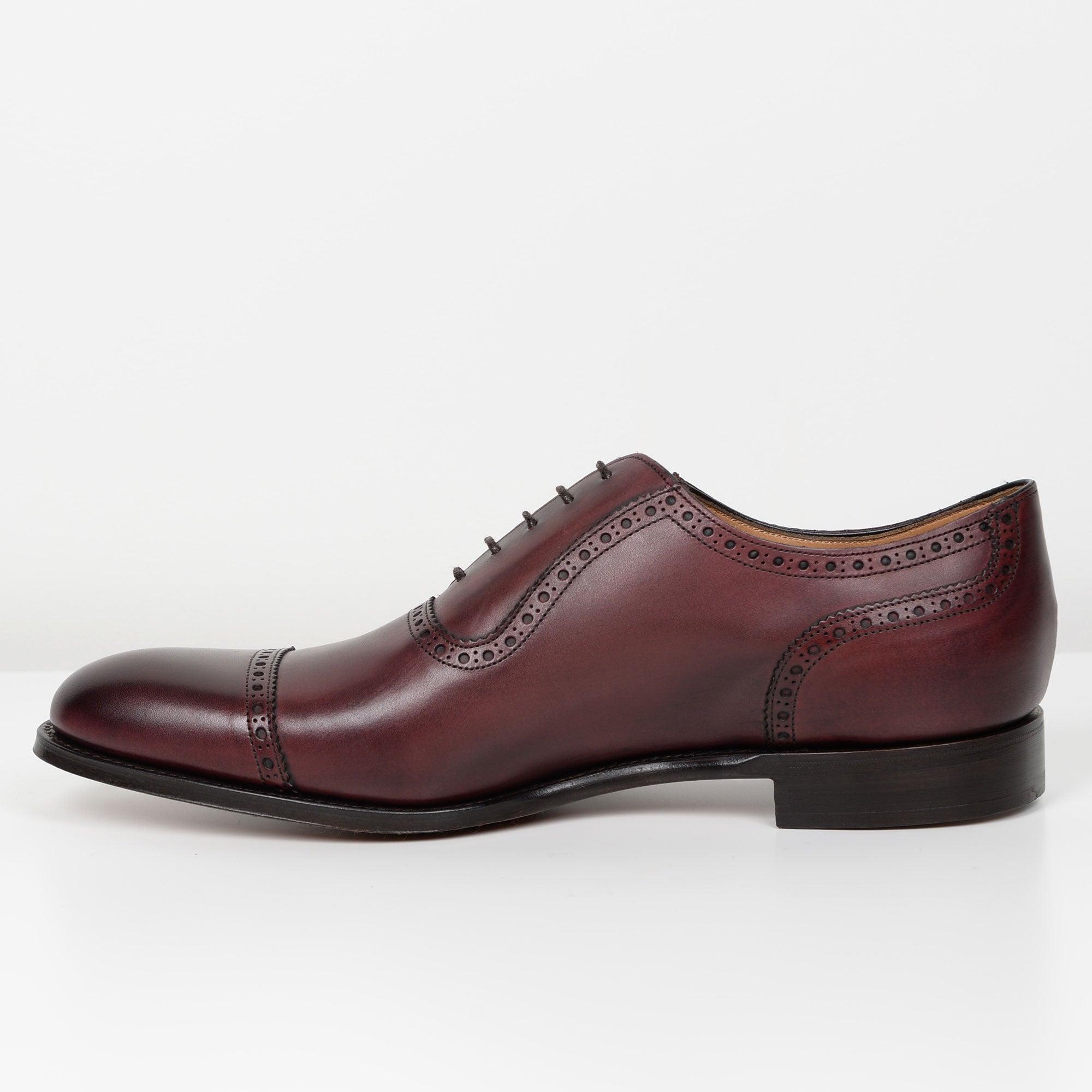 Burgundy Fenchurch Cheaney Oxford Shoes from Quarter & Last