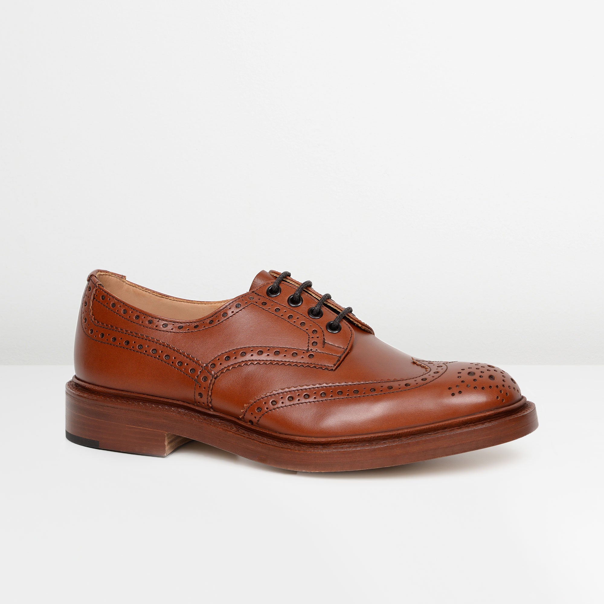 Marron Antique Bourton Tricker's Derby Brogues from Quarter & Last