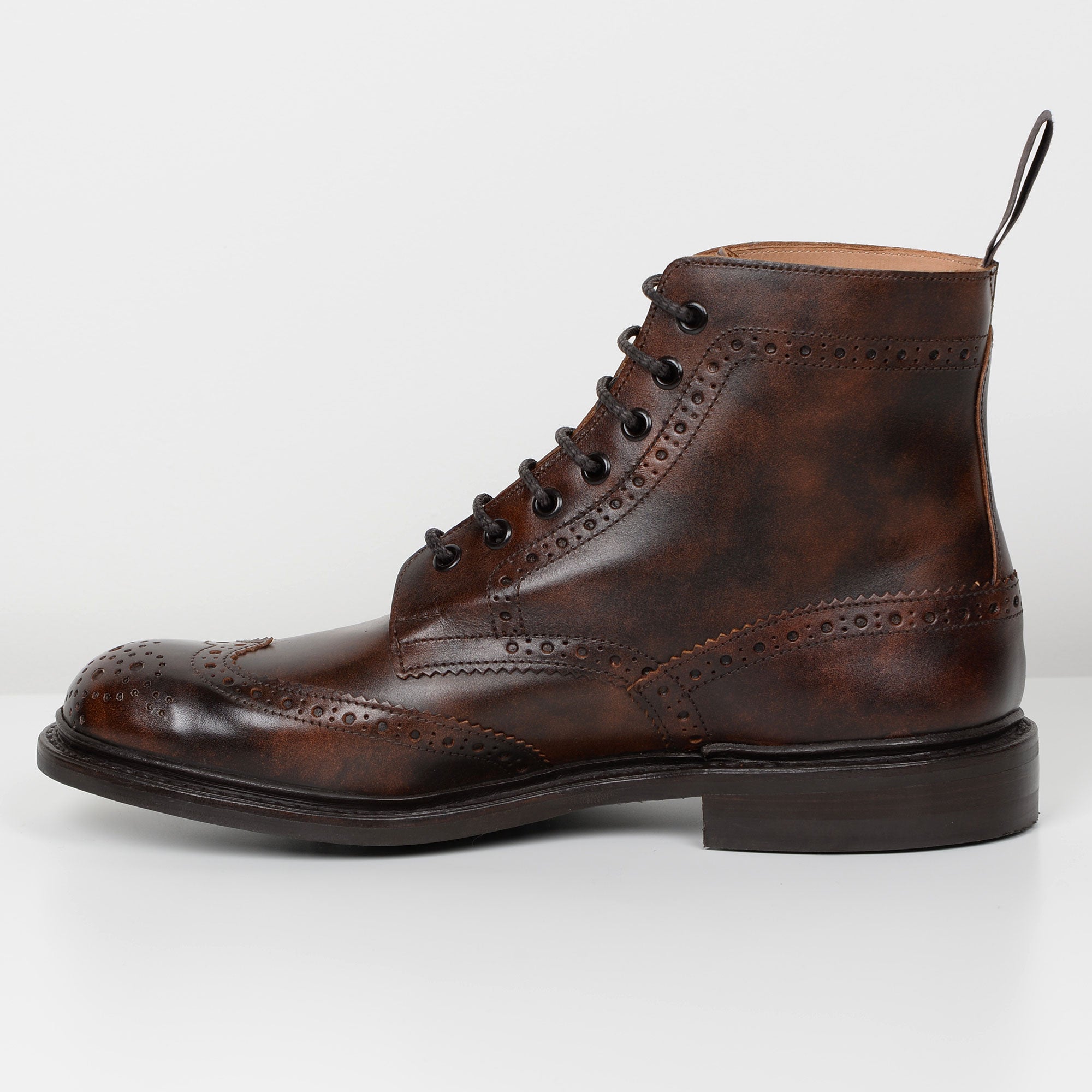 Stow Dark Brown 5634/69 Dainite Tricker's Derby Brogue Boots
