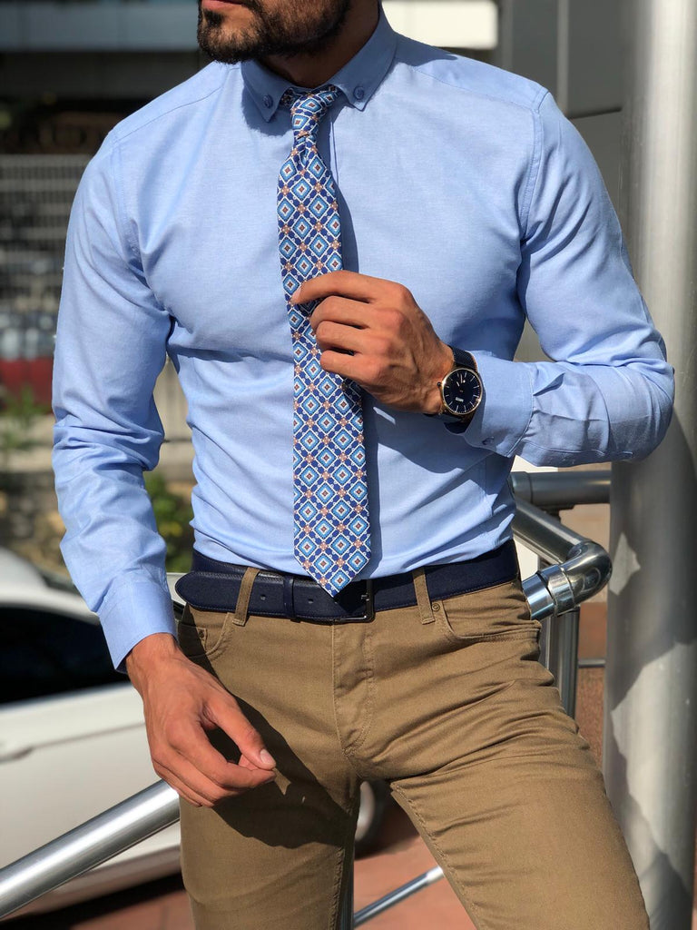 BUSINESS BLUE SHIRT – WearManStyle