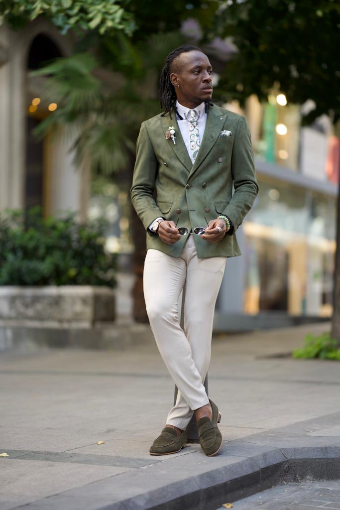 Stripes Blazers Brown Shoes Black Frill Shirts Green Pants  peace out  by paktoo  Chictopia