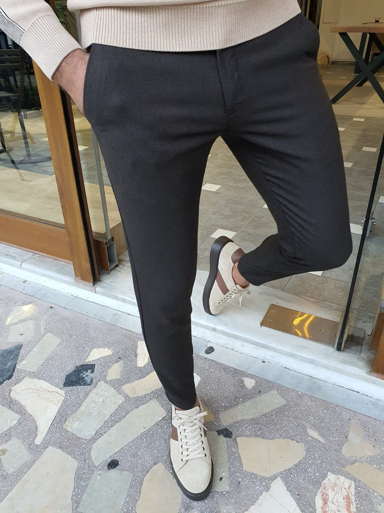 Anthracite Slim-Fit Trousers