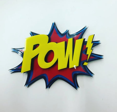 laser cut home decor sign in pop art style