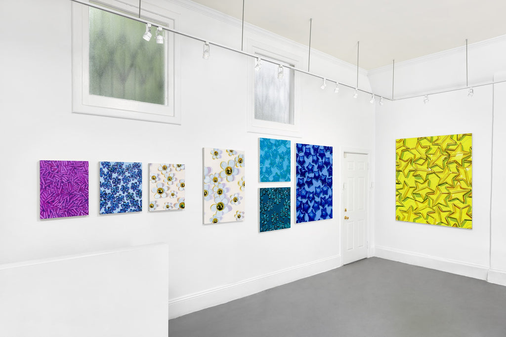 Install shot from Ingrid V. Wells' "Glimmers" solo exhibition at Voss Gallery, San Francisco.