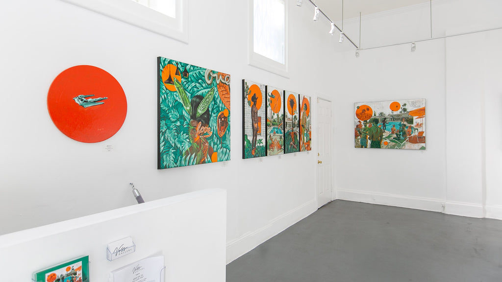 Install shot from Serge Gay Jr.'s "P.S. I Love You" solo exhibition at Voss Gallery, San Francisco.