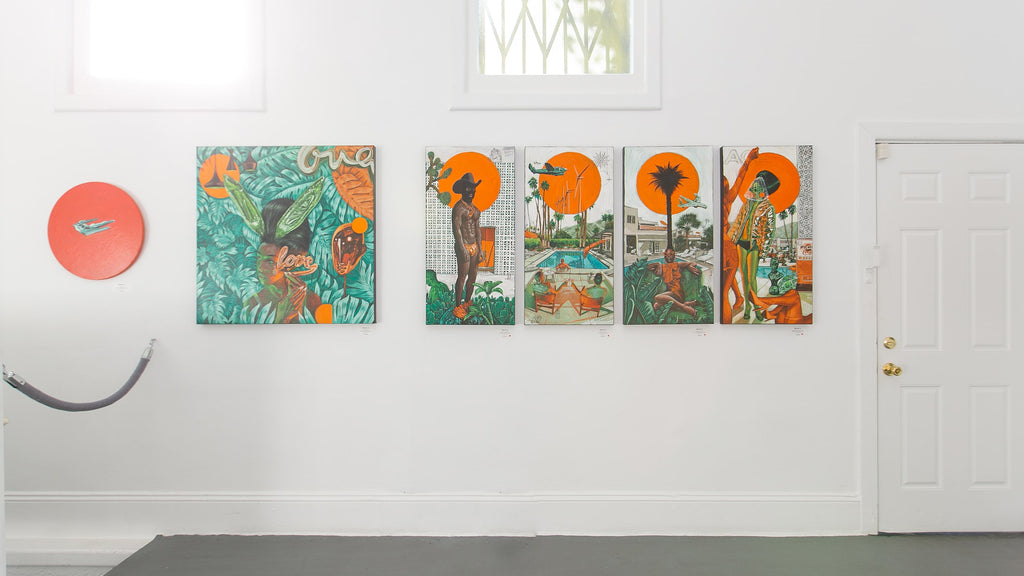 Install shot from Serge Gay Jr.'s "P.S. I Love You" solo exhibition at Voss Gallery, San Francisco.